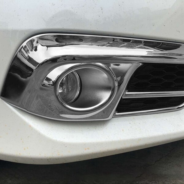 4Pcs Chrome Bumper Front&Rear Fog Light Lamp Cover Grille for Honda Civic 10Th