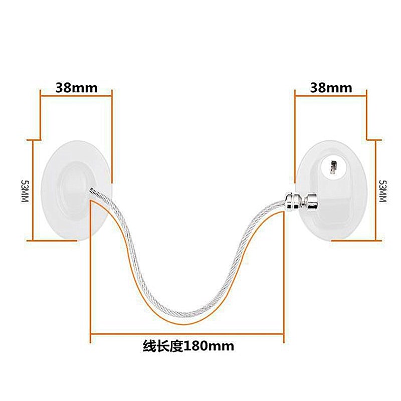 Aluminum Alloy Door Window Security Lock Window Restrictor Locks Sliding Window Lock Child Safety with 2 Keys: White-2