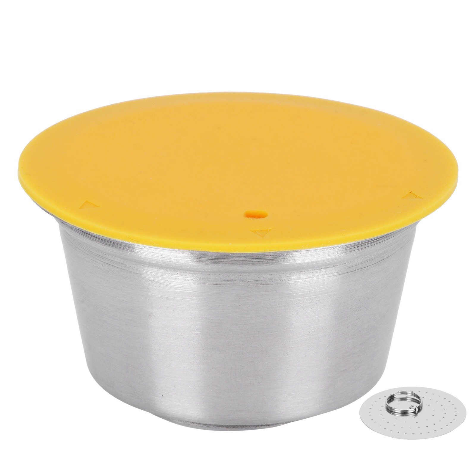 40ML Stainless Steel Coffee Capsule Reusable Nestle Capsule Refillable Filter Cup for Dolce Gusto Coffee Maker: Yellow