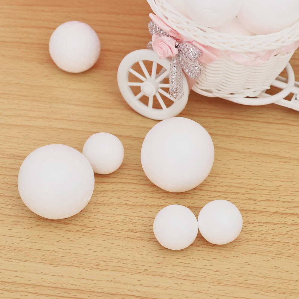 10 st 20-120mm modellerande polystyren styrofoam skum boll xmas dekor jul diy bröllopsfest dekor