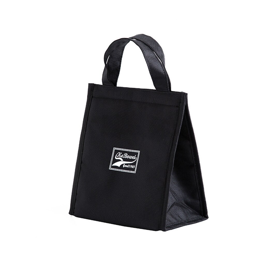 Tote Thermische Zak Zwart Waterdichte Oxford Strand Lunch Tas Voedsel Picknick Vrouwen Kid Mannen Koeltas: Black S