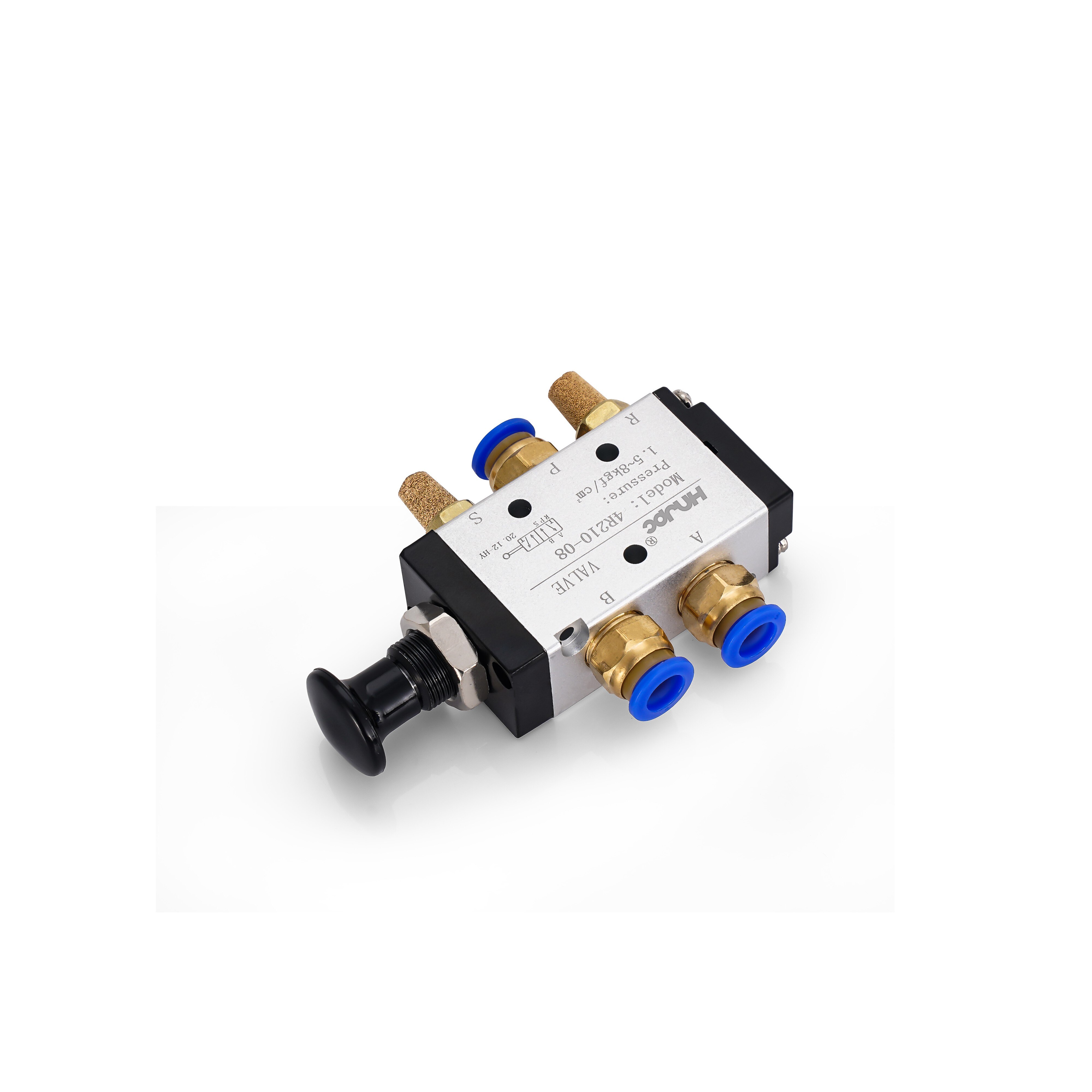 Pneumatische Ventiel 4H210-08 4R210-08 HV-02/03/04 Hendel Bediend Controle Hand Roterende Klep Schakelaar Cilinder Control Fitting