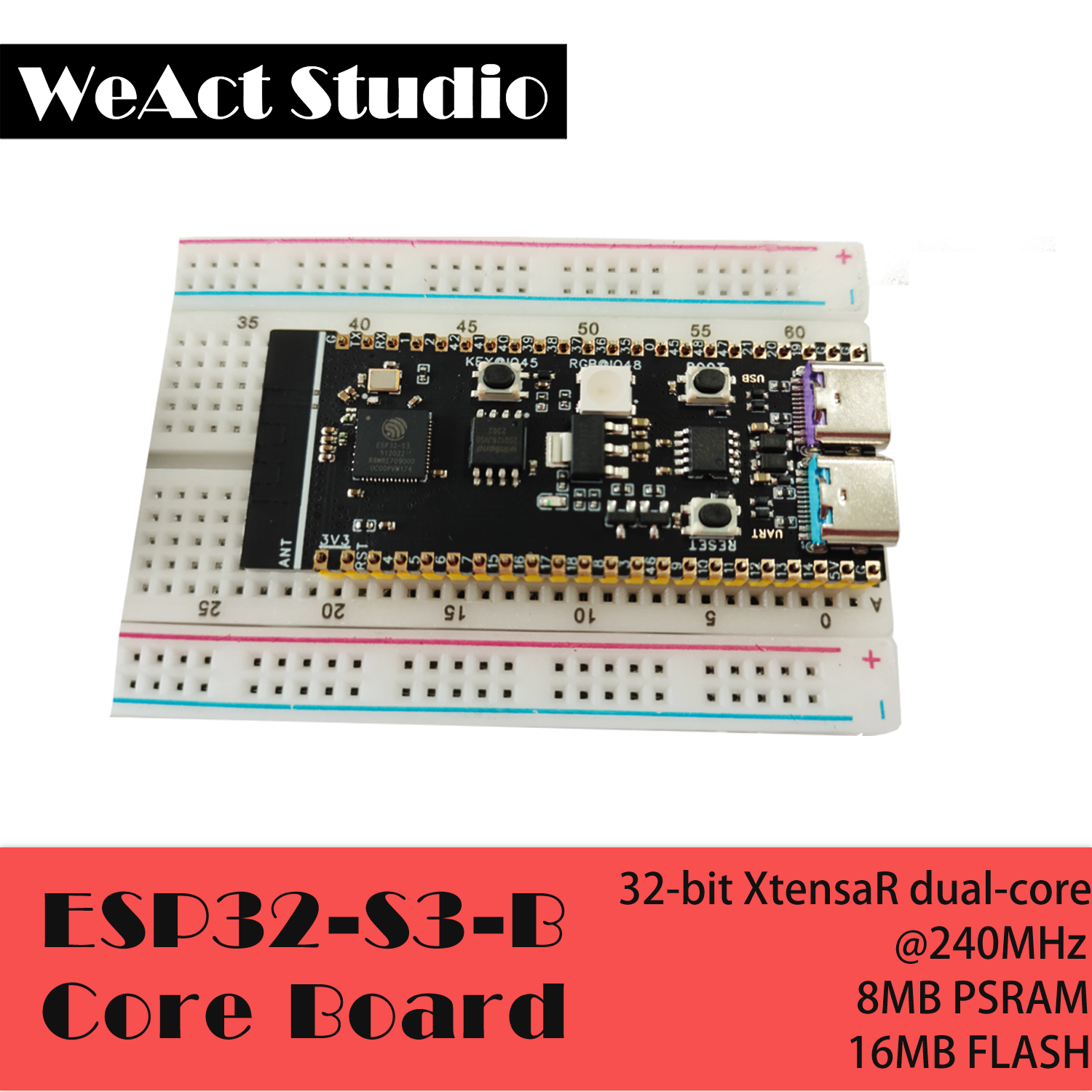 ESP32-S3-N16R8 WiFi Bluetooth-compatible BLE 5.0 Mesh Development Board ESP32S3 Wireless Module Micropython