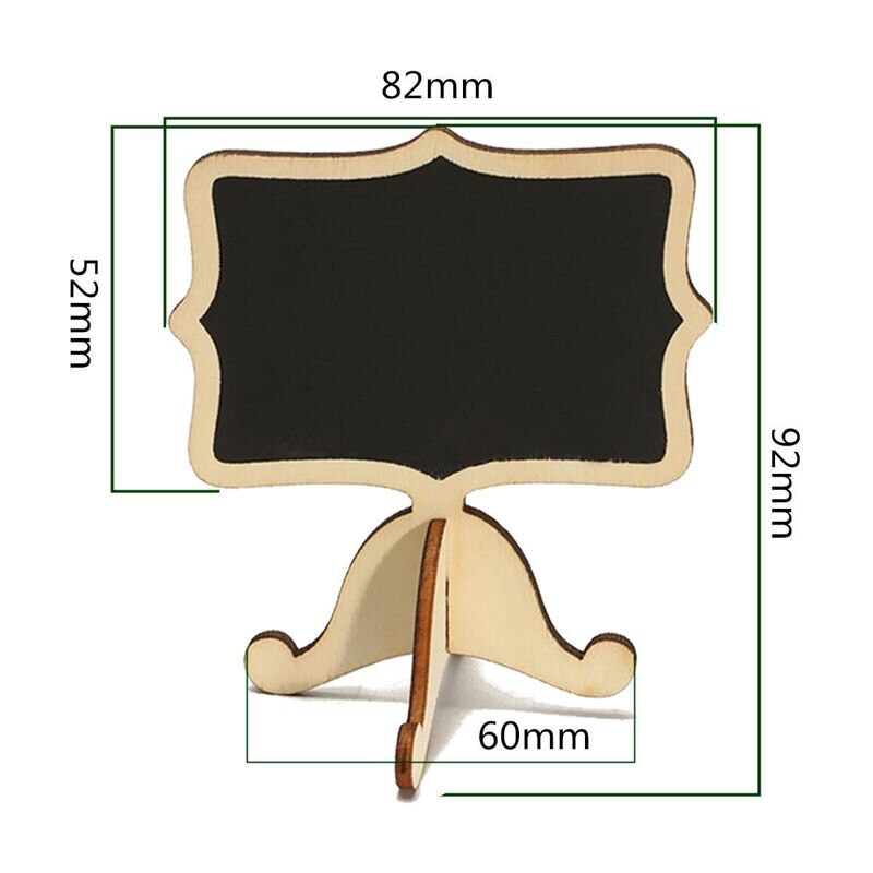 Trendy 10Pcs Mini Houten Kantoor Schoolbord Schoolbord Bericht Tafel Nummer Wedding Party Decor Labels Houder Clip
