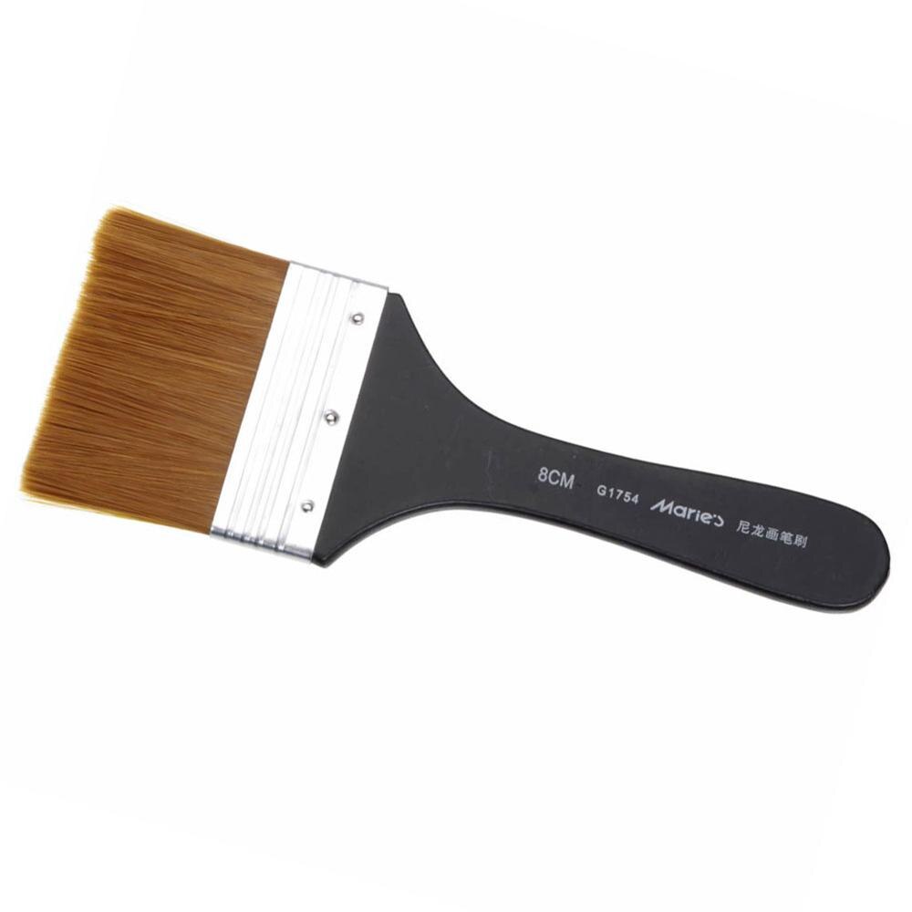 Pincel de nailon para artista, pincel plano para pintar al óleo, acuarela, pintura, 7 modelos, 1 unidad: width 8cm
