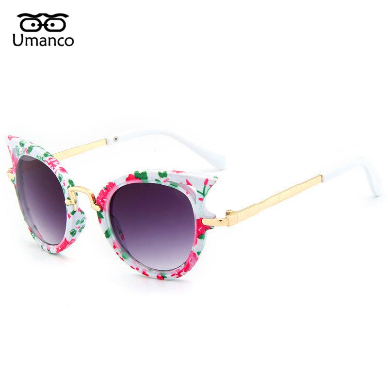 Umanco Cat Eye Brand Sunglasses For Children Triangle Children's Glasses Beach Travel Birthday: 04