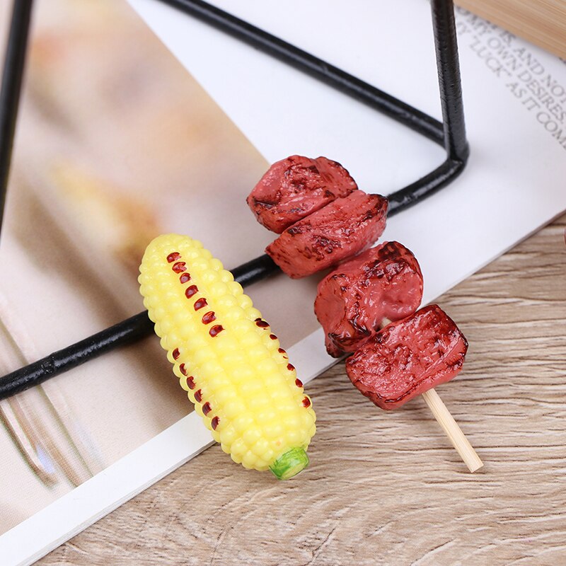 1pc Mini vorgeben Spielen Lebensmittel Spielzeug Simulation BBQ Miniatur Für Puppe Haus Küche Dekoration Handwerk Spielzeug Für freundlicher