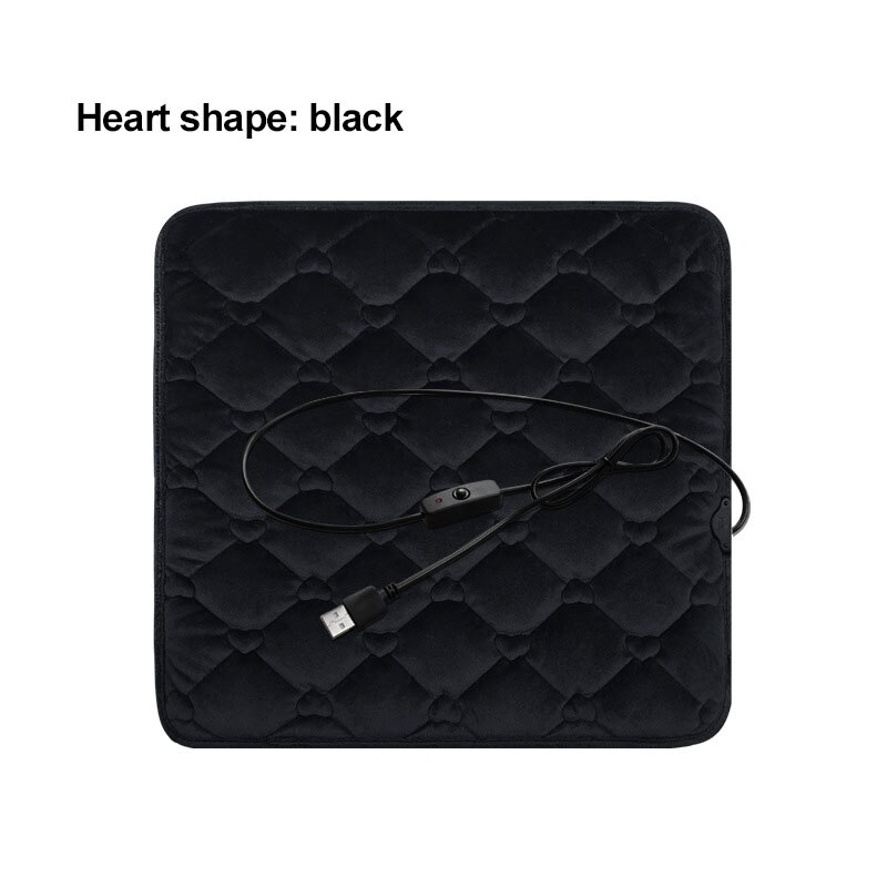 Keep Warm Car Heating Cushion Winter Car Mat Car Universal Seat Electric Heating Seat Cushion USB 5V Auto Electric Heating Seat: E