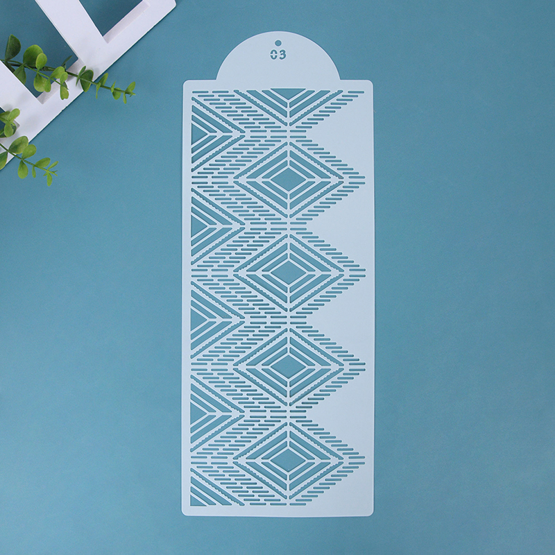 Fondant Cake Mesh Stamps Stencils Embossing for Decorating Tool Plastic Spray Mold Wedding Cookies Chocolate Drawing Painting: Dark Khaki