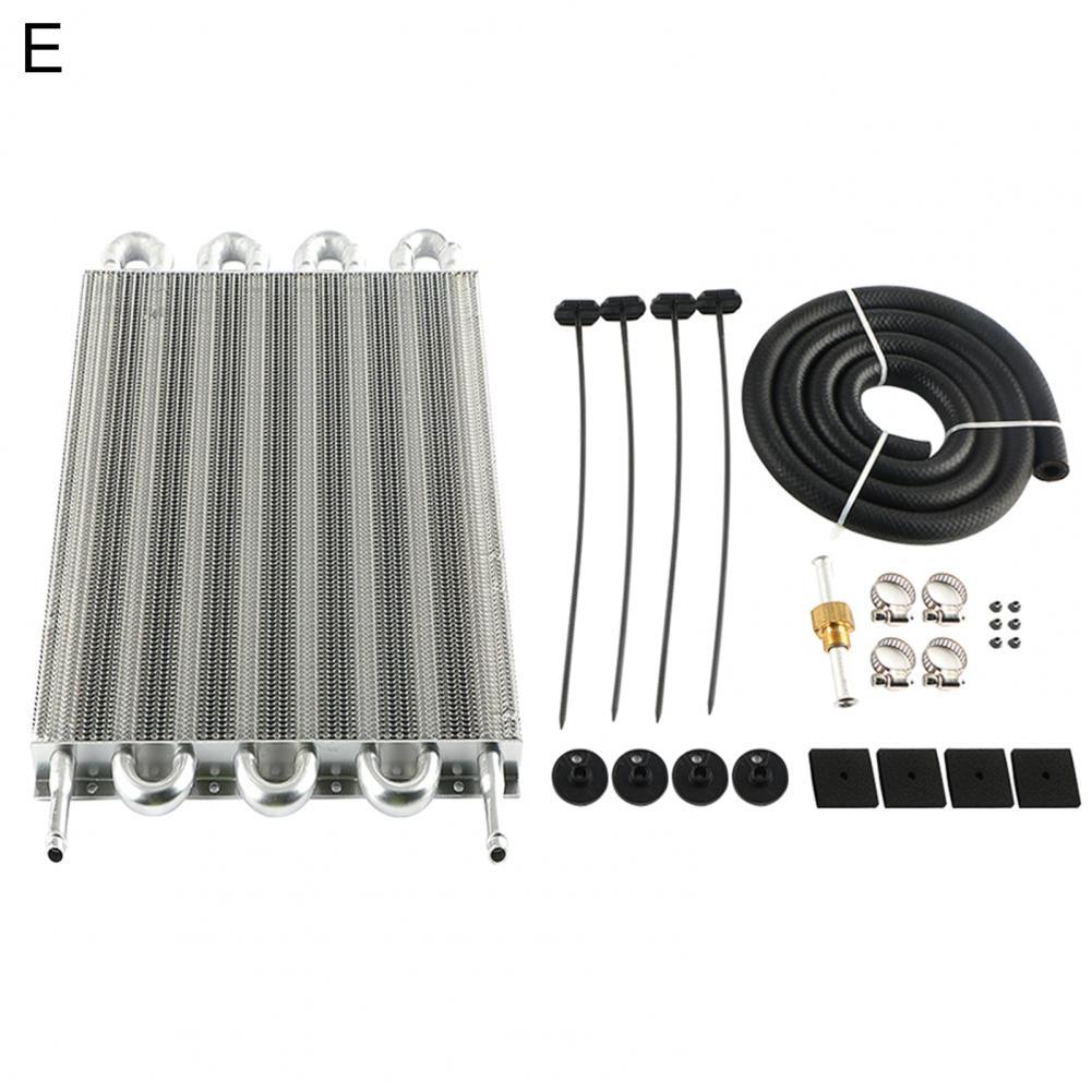 Engine Oil Cooler Heat-resistant Aluminum Alloy High Strength Engine Oil Cooling System Kit Oil Cooler Radiator for SUV:  E