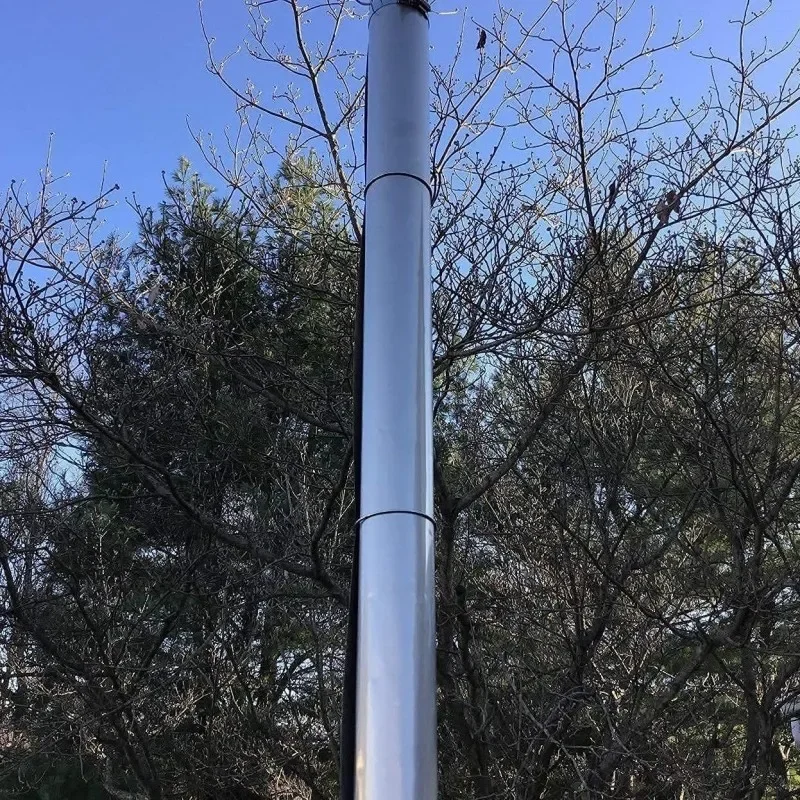 Portable 2.5m Titanium Chimney + Stainless Steel Chimney Cap Kit Tent Stove Accessories Outdoor Camping Wood Stove DIY Tube