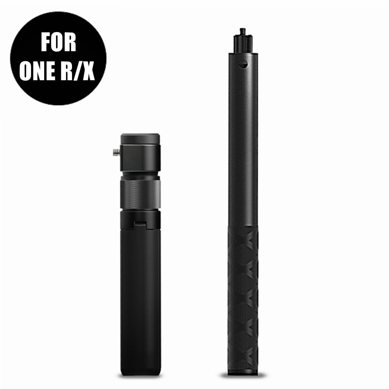 Insta 360 Onzichtbare Selfie Stick Rod + Bullet Tijd Rotary Handvat Monopod Uitklapbare Statief Voor Insta360 Een R & One X Bundel