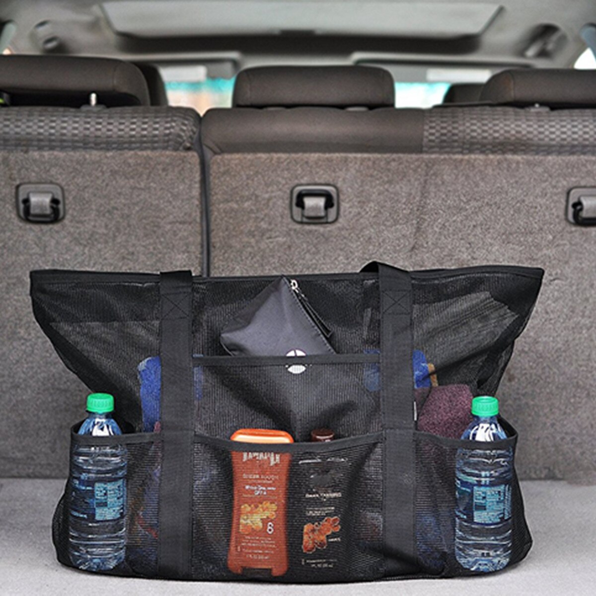 Women Mesh Swimming Bag Tote Zipper Handbags Shoulder Bag Multifunctional Beach Pool Pouch Mesh Bag for Picnic Swimming Travel