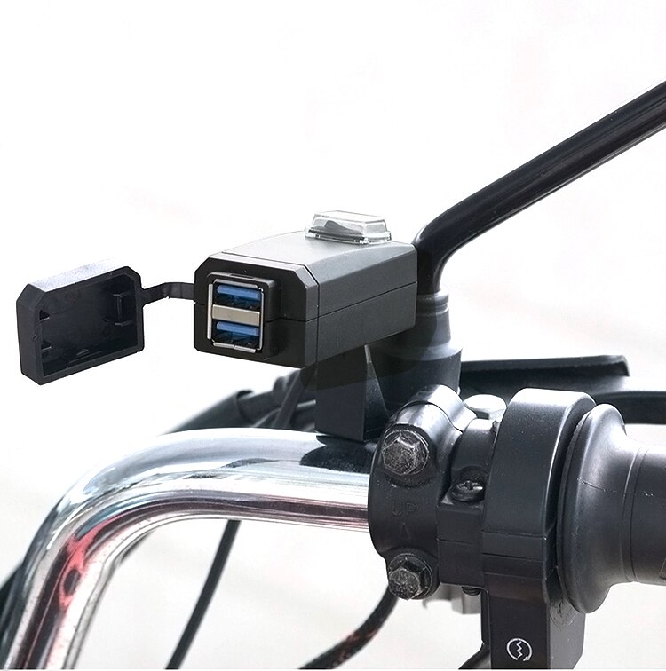 EAFC QC 3,0 USB Motorrad Ladegerät Wasserdicht Dual USB schnell Ändern 3,0 12V Netzteil Adapter Universal- Gebühr für telefon