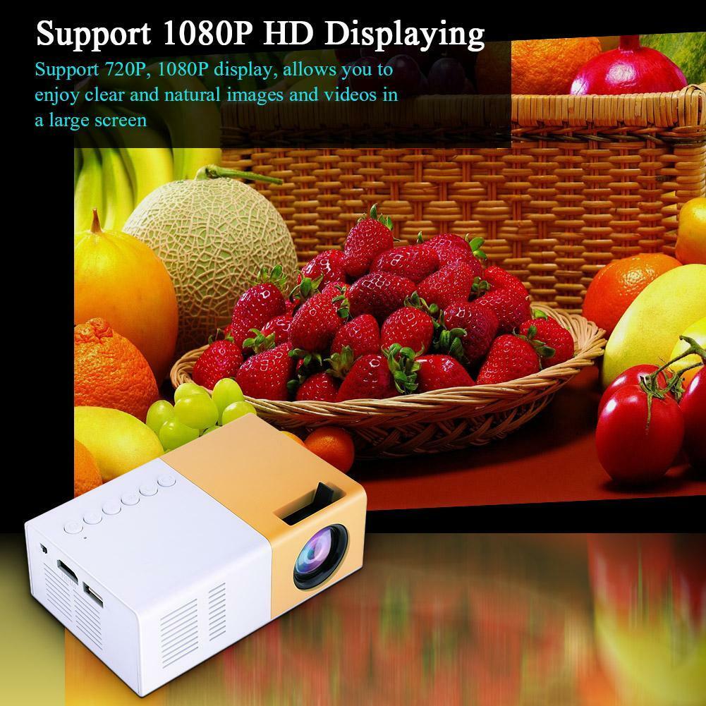 1080P Draagbare J9 Mini Projector Cinema Multimedia Home Theater Met Accessorices Vga Kabel Usb Hdmi
