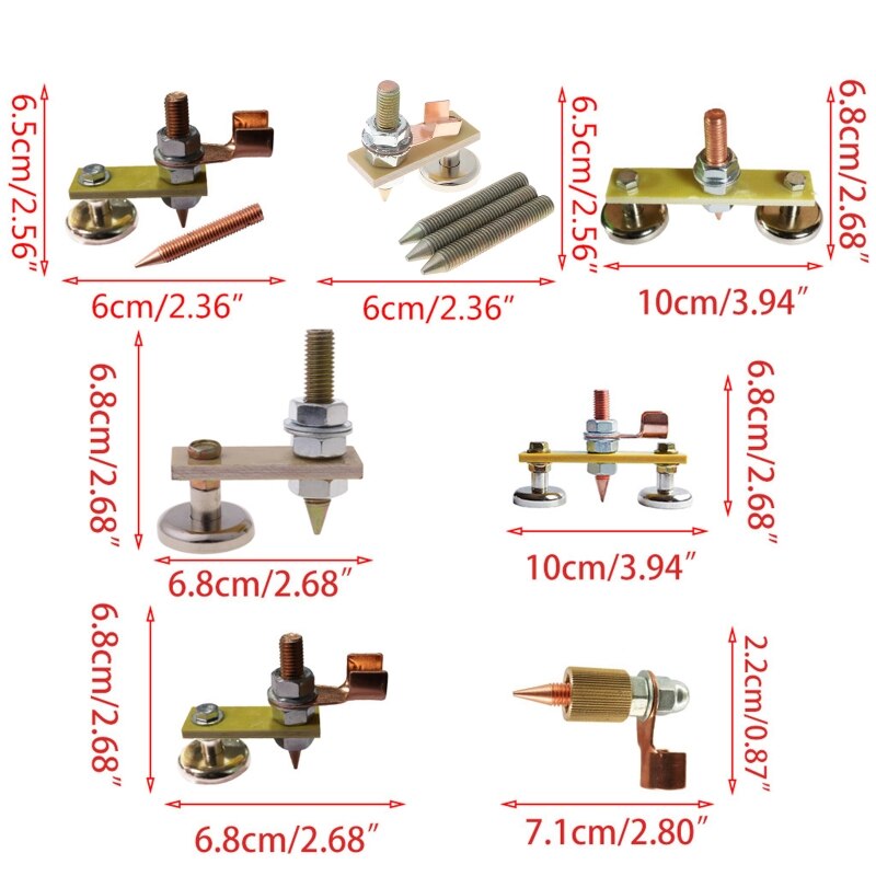 Magnetische Boden Klemme Stecker mit Leitfähigen Stange Zucht für Schweißen Maschine