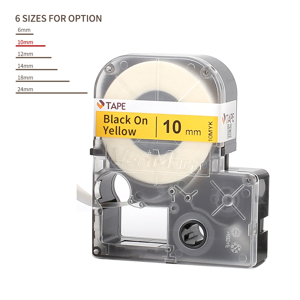 Self-Adhesive Label Tape Self-Laminating Labels Replacement Label Maker 0.24 Inch(6mm)x27.9 Feet(8.5m) Waterproof and Oil-Proof