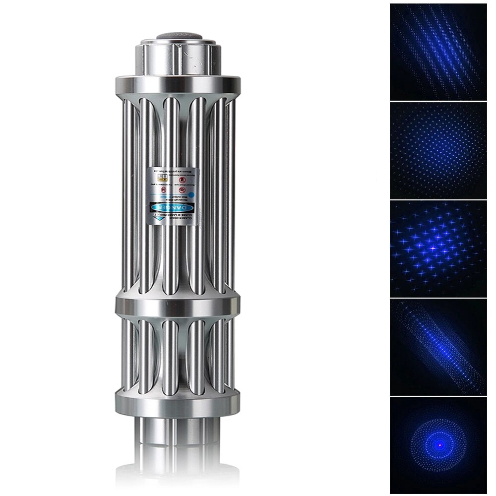 Torche Laser bleue brûlante, puissante, 445nm, SOS, torche de chasse, pointeurs de vue focalisables, lampe de poche