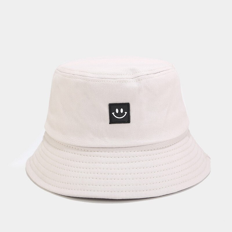 Bucket hat kvinder sød lilla hatte solcreme ensfarvet smil bucket hat панамы efterår trend mænd graffiti: 03