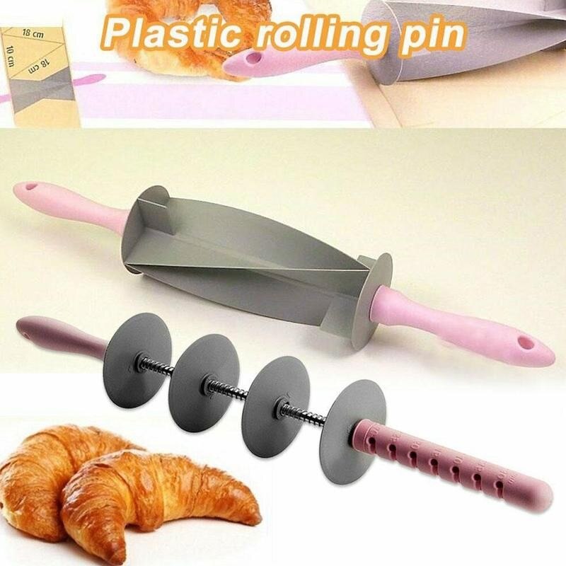 Adjustable Blade Roller Pin Croissant Cutter Multi-function Bread Slicer Set Stainless Steel Croissant Bread Dough Cutter 1PC