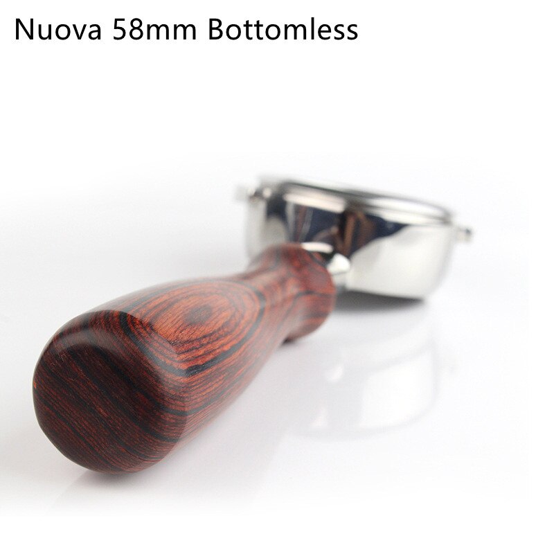 Nuova Coffee Machine Handle 58mm Solid Wood Bottomless Synthetic Handle Suitable for Delonghi/La Marzocco/E61 Universal: synthetic rosewood
