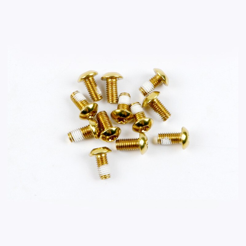 Anders 12PCS Bunte Fahrrad Disc Bremse Schrauben Legierung Bike Bremsscheibe Torx T25 M5x10mm Schrauben für Mountainbike: Gold