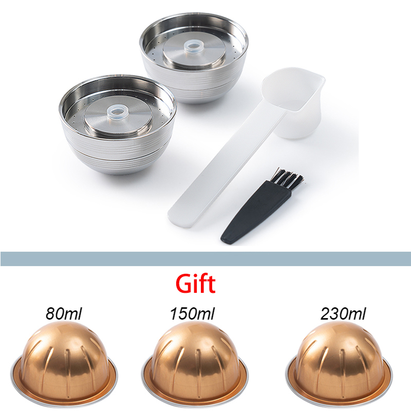 DAGIJIRD Herbruikbare metalen koffiecapsule-adapter voor Vertuo voor Nespresso, herbruikbare G-Cup, zilver, 1 stuk DAGIJIRD Herbruikbare metalen koffiecapsule-adapter voor Vertuo voor Nespresso, herbruikbare G-Cup, zilver, 1 stuk