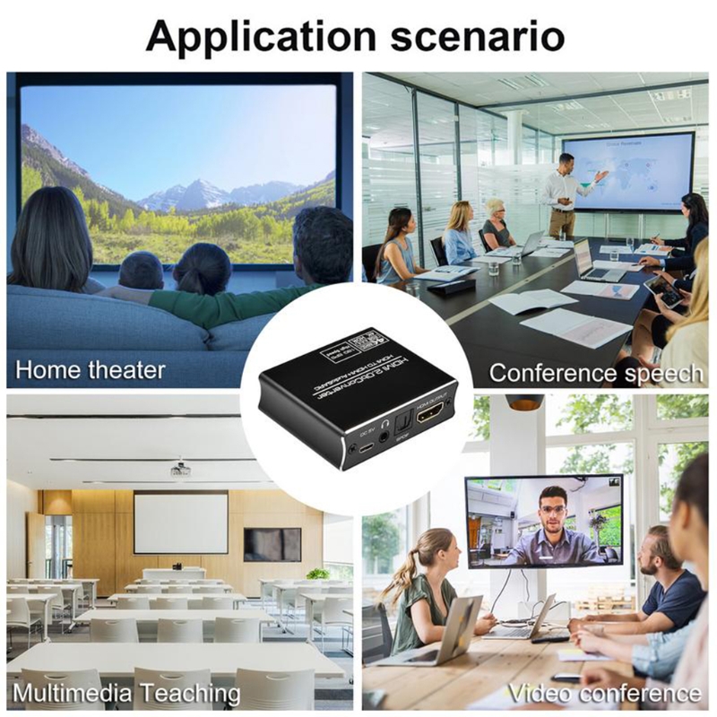 18G Bps High Speed Extractor Adapter Voor Home Theater Conferentie Ondersteunt Tot 4K X 2K @ 60Hz Rgb4:4