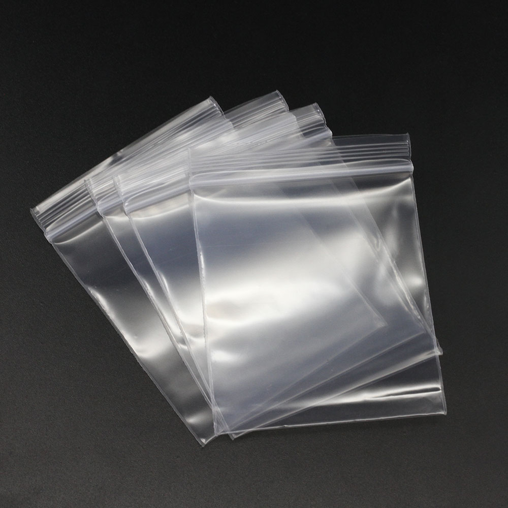 30-100 Pz/pacco 4*6/5*7/6*8/7*10 cm di Spessore Sacchetti di Plastica Poly Trasparente Imballaggio Dei Monili Blocco Zip Richiudibile Per Il Creazione di Gioielli FAI DA TE