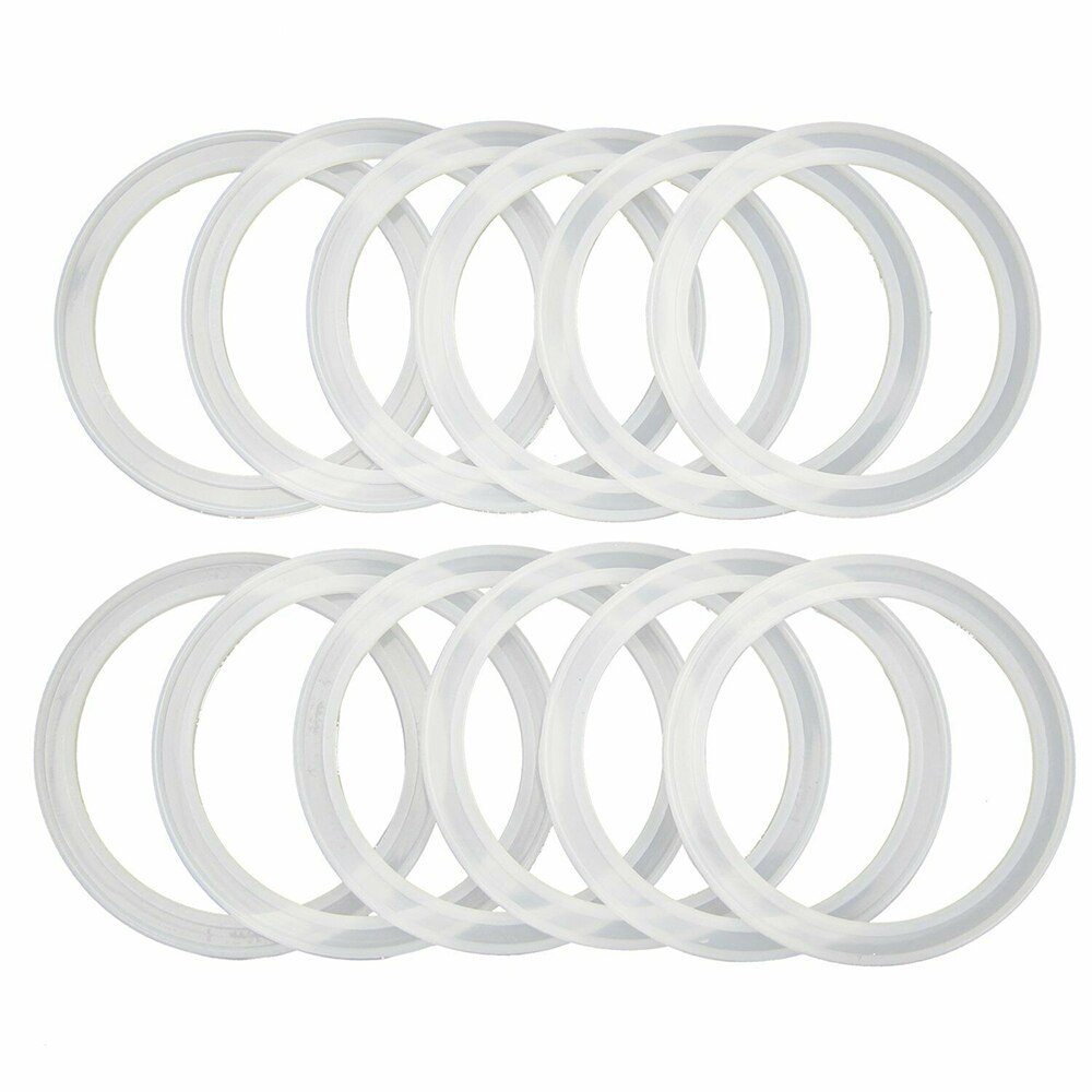 12pcs Food Grade Silicone Sealing Rings Reusable Sealing Gasket Leakproof Storage Jar Lids Replacement