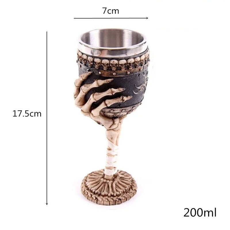 Halloween Mok Beker Retro Hars Roestvrij Staal Bier Mok Skull Knight Koffie Water Cup Viking Thee Mok Bar Decoratie: 200ml A
