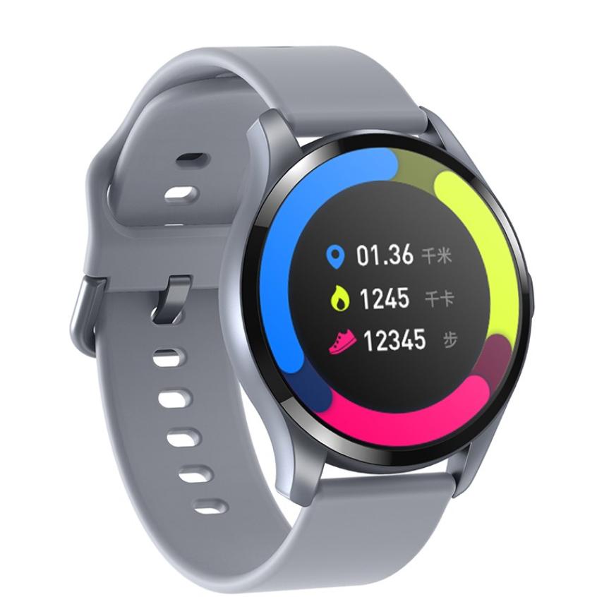 T88 310mah pulseira inteligente monitor de temperatura do corpo círculo tela freqüência cardíaca pressão arterial esportes correndo à prova dwaterproof água relógio: Silver