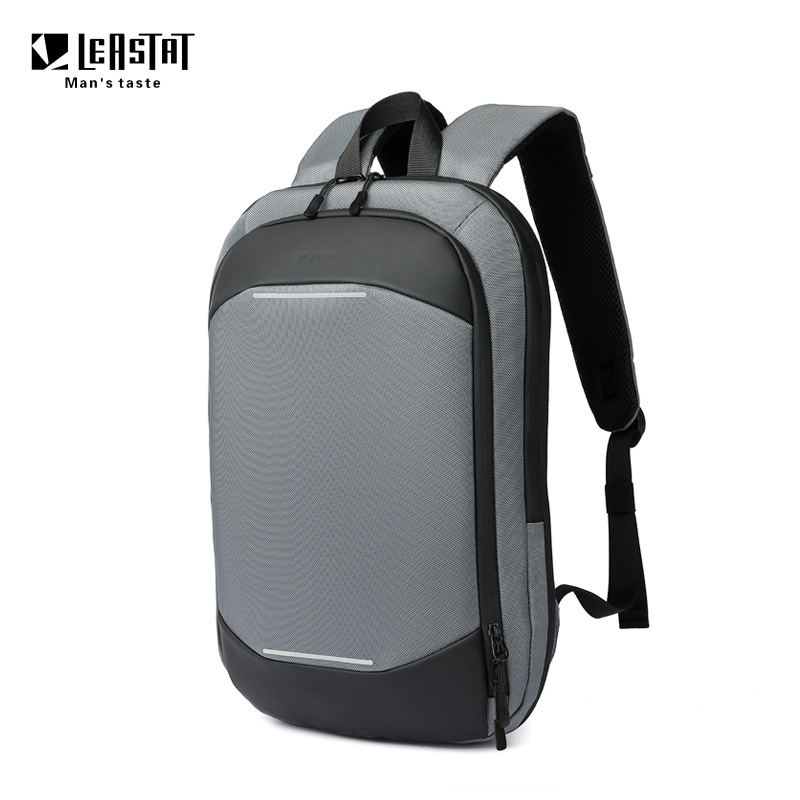 Sac à dos pour ordinateur portable, sac fin pour ordinateur portable, unisexe, 14 pouces, Simple, Business, léger, décontracté, extensible, pour écoliers: GRIS