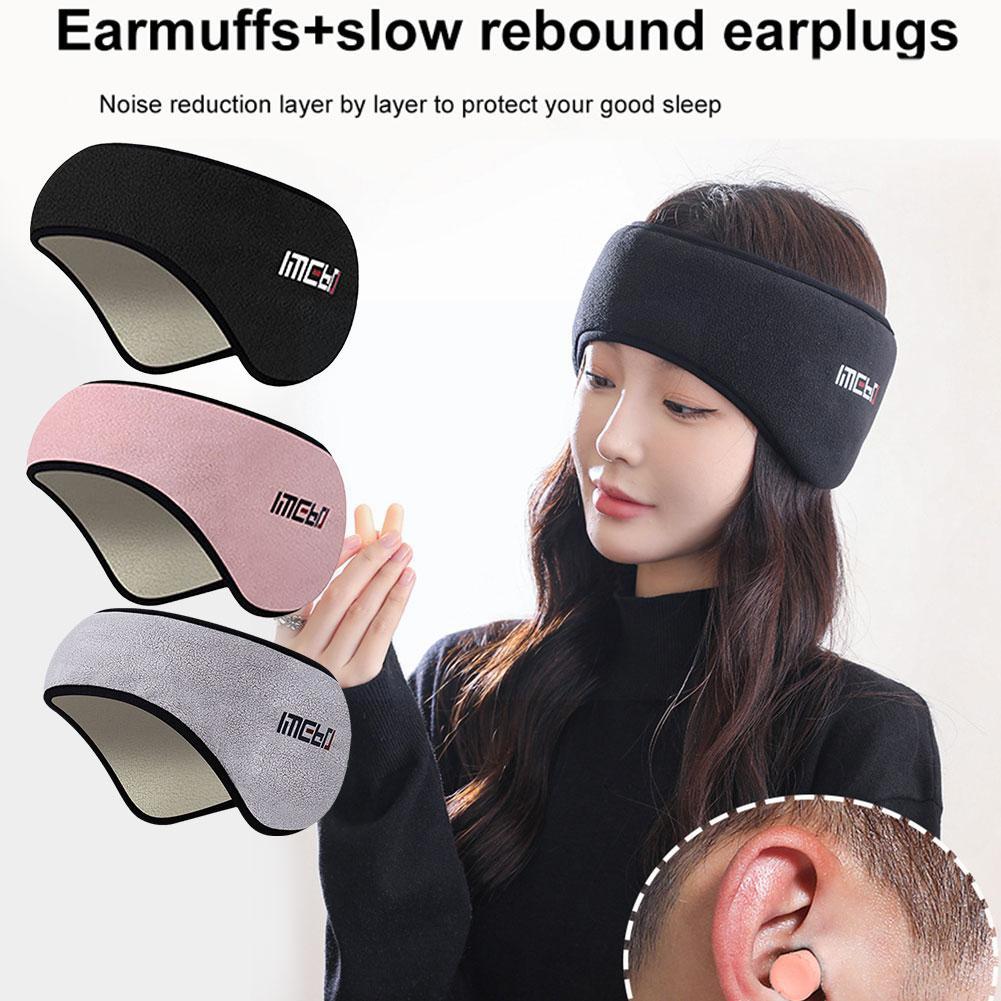 1 Set Geluiddichte Oorkappen Voor Slapende Unisex Oorwarmer Winter Hoofdband Ski Oor Muf Oordopjes Hoofdband Haarband Ogen Ban I7b2