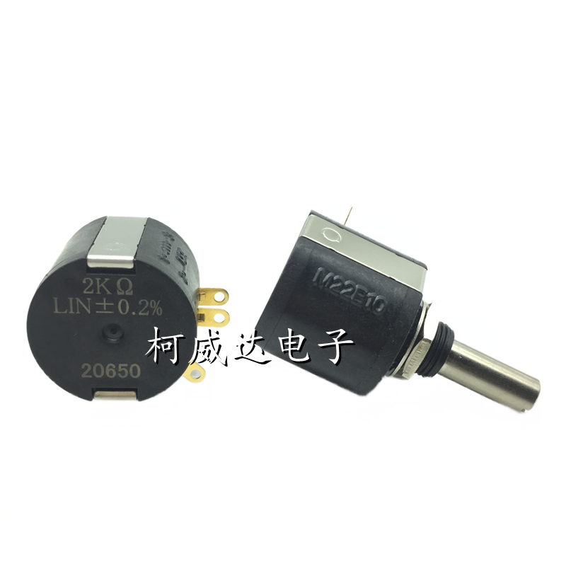 1Pcs, Multi-Draai Potentiometers, M22e10 Lin ± 0.2% 1K 2K 5K 10K 100K, Roteren 3600 Graden