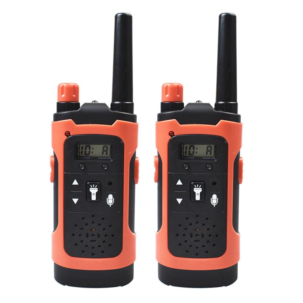 Trådlösa walkie talkie leksaker 2 st fjärrintercom elektronisk leksak bärbar lång mottagning avstånd walkie talkie barn  h1125: Röd