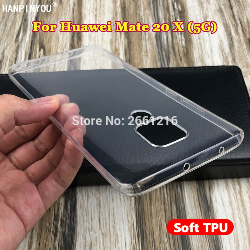 Voor Huawei Mate 20 X 20X (5G) 7.2 "Ultra Dunne Zachte TPU Silicon Gel Transparante Camera Bescherm Case Back Cover