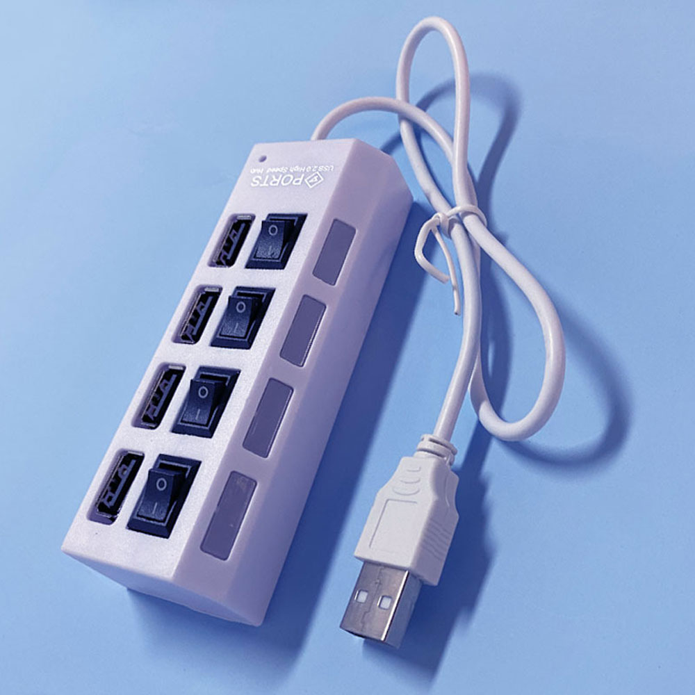 USB Hub Splitter With Individual Switch USB 4/7 Port Splitter Individual Switch USB Adapter Hub Multi-Port Socket Powered ON/OFF