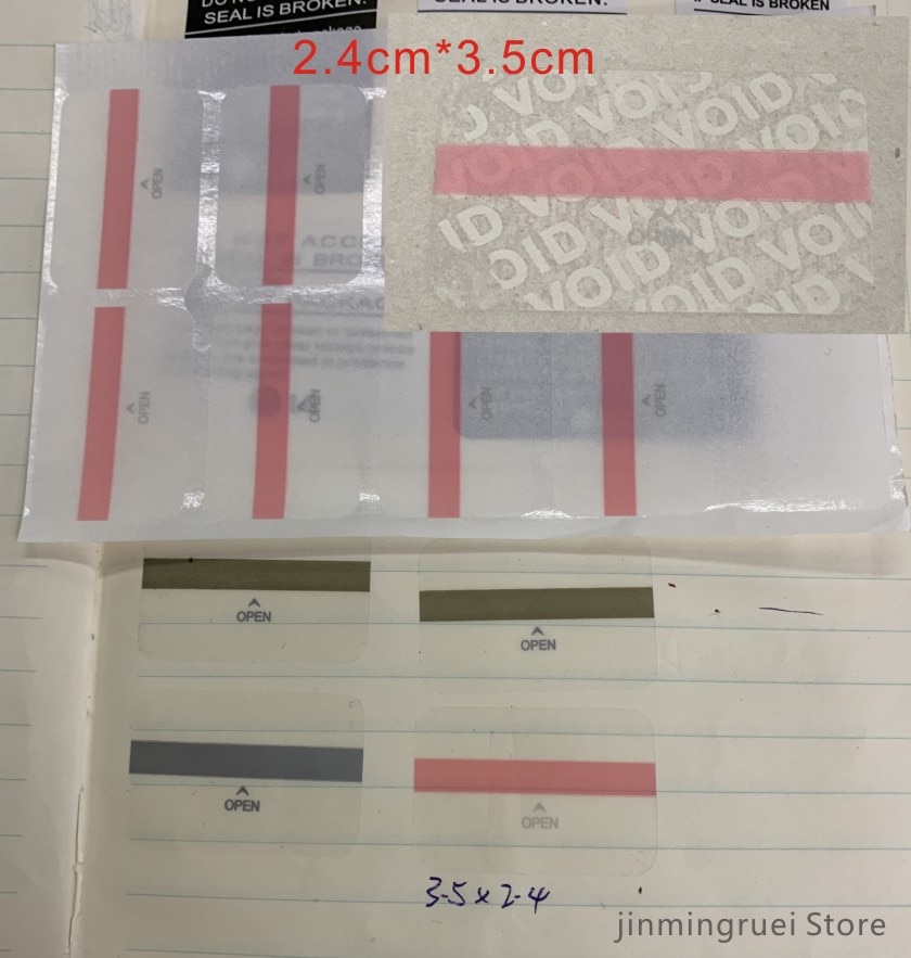 100pcs/lot Seal Label Sticker For 2.4cm*3.5cm VOID sticker transparent PVC Refurbished Phone Package Box Sealing strip