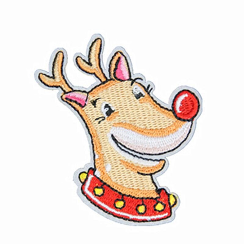 30Pcs Christmas Style Embroidery Patch Heat Transfers Iron On Sew On Patches C6UE