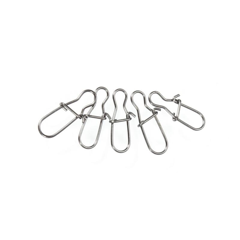 Safety Snap Swivel Solid Rings 50Pcs Safety Snaps Fishing Hooks Connector Stainless Steel Pin Snap Hook Lock Solid Rings