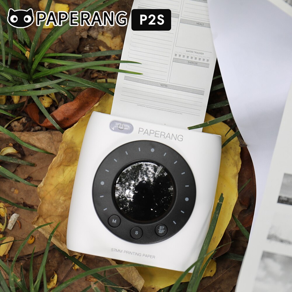 PAPERANG P2S stampante tascabile 300dpi BT stampante termica senza fili mini stampante portatile mobile etichetta adesiva con funzione orologio