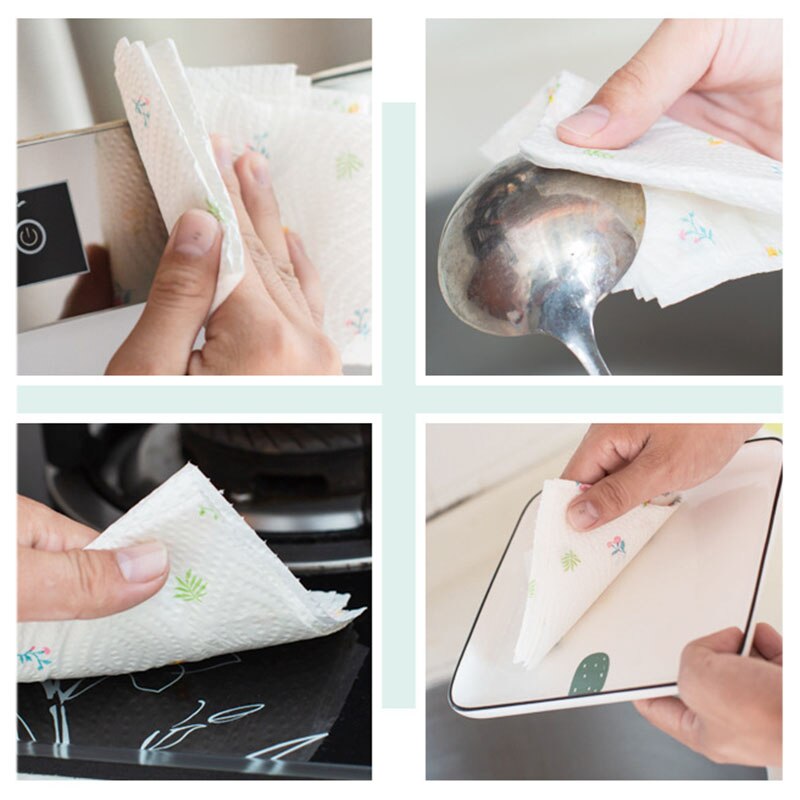 65 stuks/rol keukenreinigingsdoek wegwerpdoeken schuurspons vaatdoek badkamer washandje