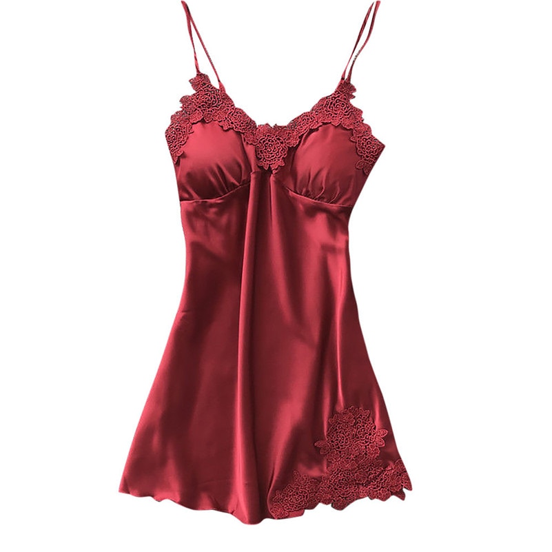 Vrouwen Sexy Kant Lingerie Nachtkleding Ondergoed Robe Babydoll Nachtkleding Jurk FemmeDe Nuit Camisola Da Mulher Da Noite QB2