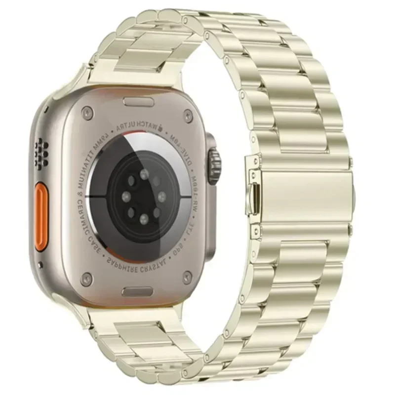 Rustfri stålrem til apple watch-rem 44mm 45mm 38-42-40-41mm metalledarmbånd iwatch-serie 10 8 7 6 5 4 3 se ultra 49m