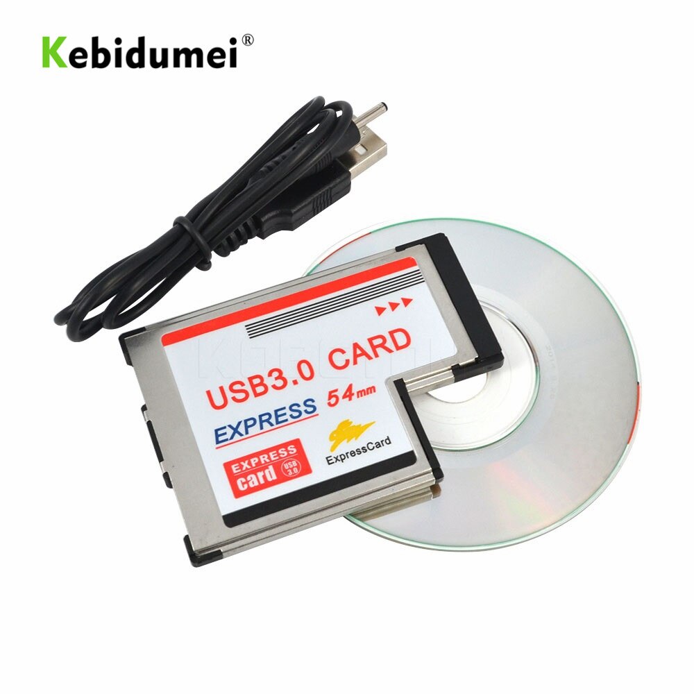 Kebidumei USB3.0 zu Expresscard Express Card Adapter 5Gbps Dual 2 Ports HUB PCI 54mm Slot ExpressCard Für Laptop notebook