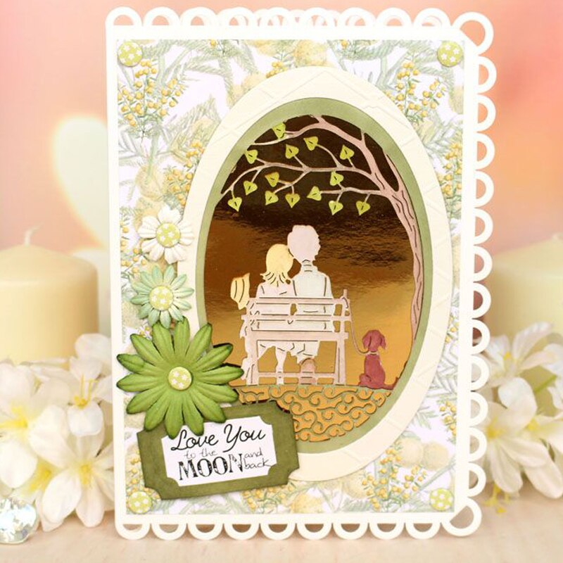 Elskere med kæledyrspasning form metal skære matricer stencil scrapbog album prægning til kort fremstilling håndværk indretning