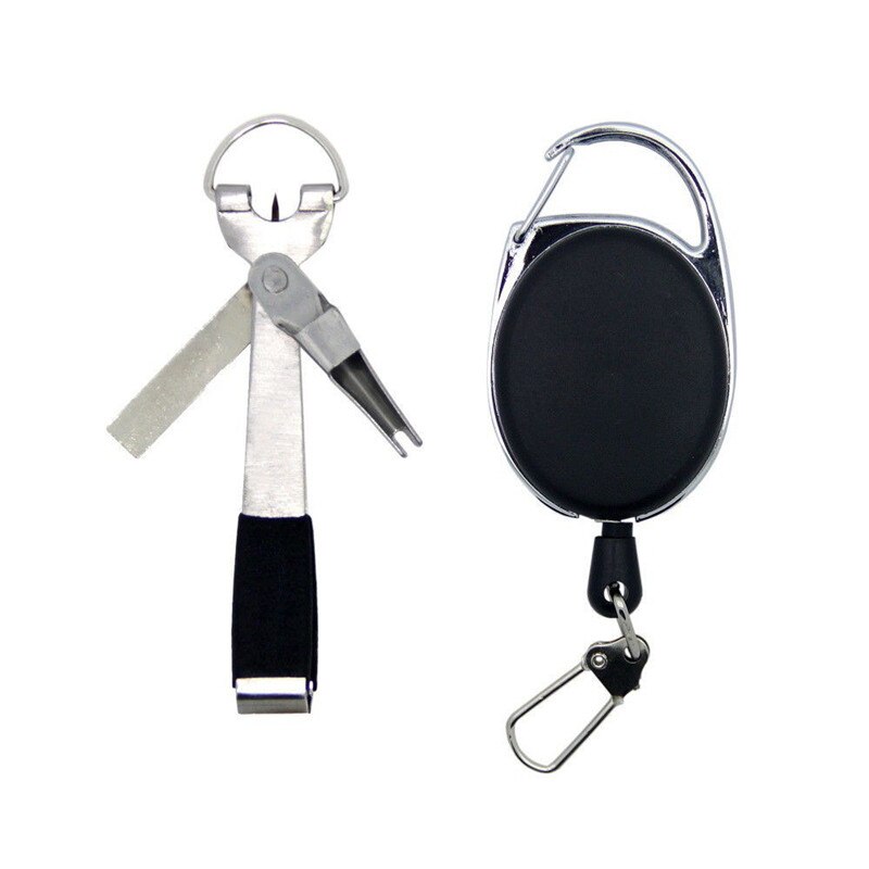 Vissen Tool Quick Knoop Snelle Tie Knoper Vliegbindset Lijn Cutter Clipper Nipper Lijn Schaar Tang Retractor Visgerei Accessoires