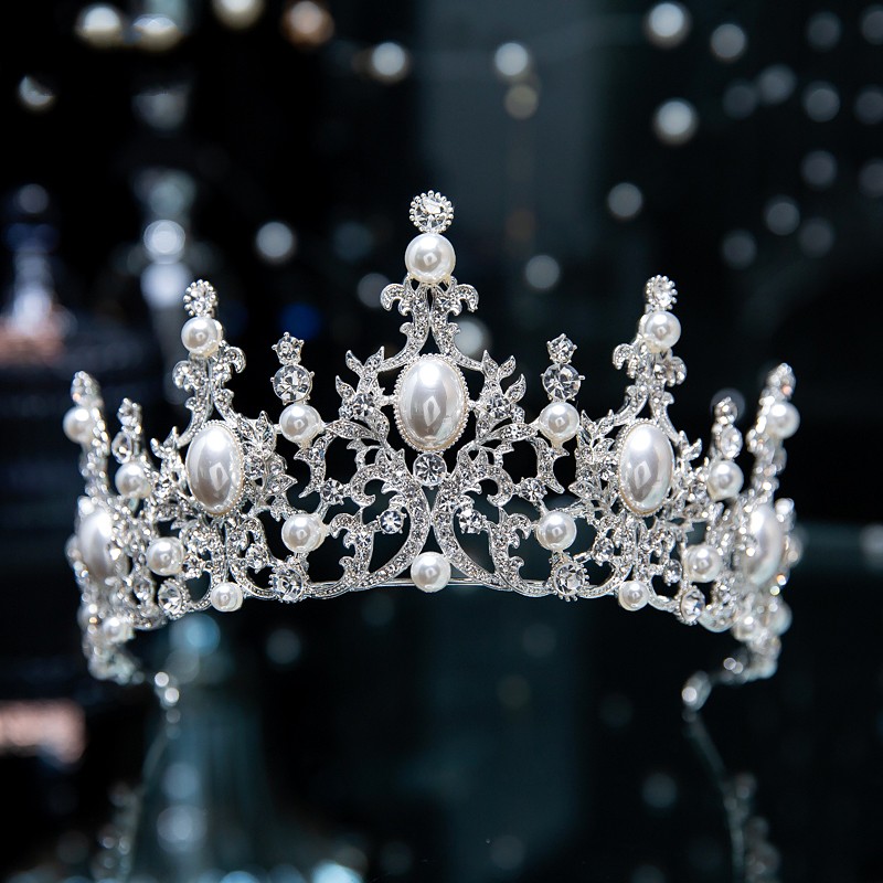 Diadèmes de mariée en cristal de couleur argent, couronne de luxe, strass, diadème de concours, couvre-chef, accessoires pour cheveux de mariage