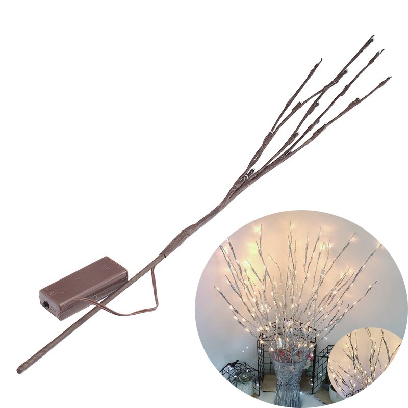 Simulation Tree Branch 20 LED Light String Christmas Decorations for Home Decorations Year's Decor: A